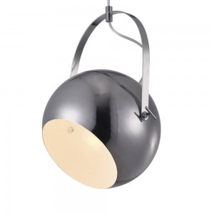 Iron Pendant Lamp F6302/1-250mm BL+WH BLACK
