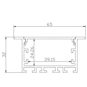 Profil din aluminiu pentru banda LED LMC-6532-3 65*32mm 3m/PC