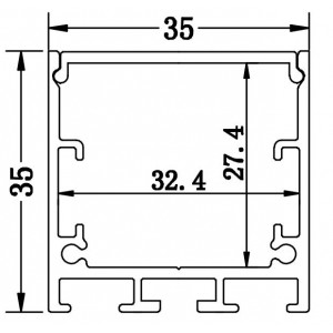 Profil din aluminiu pentru banda LED LMC-3535-3 35*35mm 2m/PC