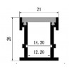 Profil din aluminiu pentru banda LED LMC-2126 21*26mm 2m/PC floor