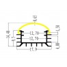 Profil din aluminiu pentru banda LED L001 2m/pcs
