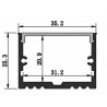 Alluminium profile Profil LMC-3525-2 35*25mm 2m/PC