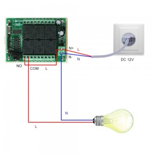 DC12V 433MHZ 6CH controller and rf remote KL-K601X,KL1000-6