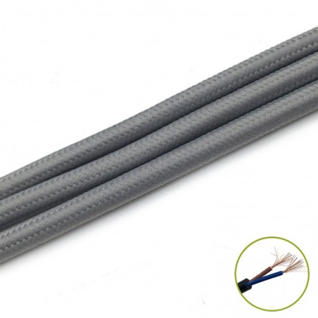 Decorativ Cablu 2*0.75mm, grey, m