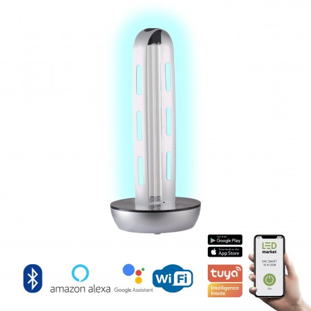 Lampă germicida VI-M138W UVC ultravioleta sterilizare UV 38W Wireless/Wi-Fi Google Assistant, Alexa, Tuya